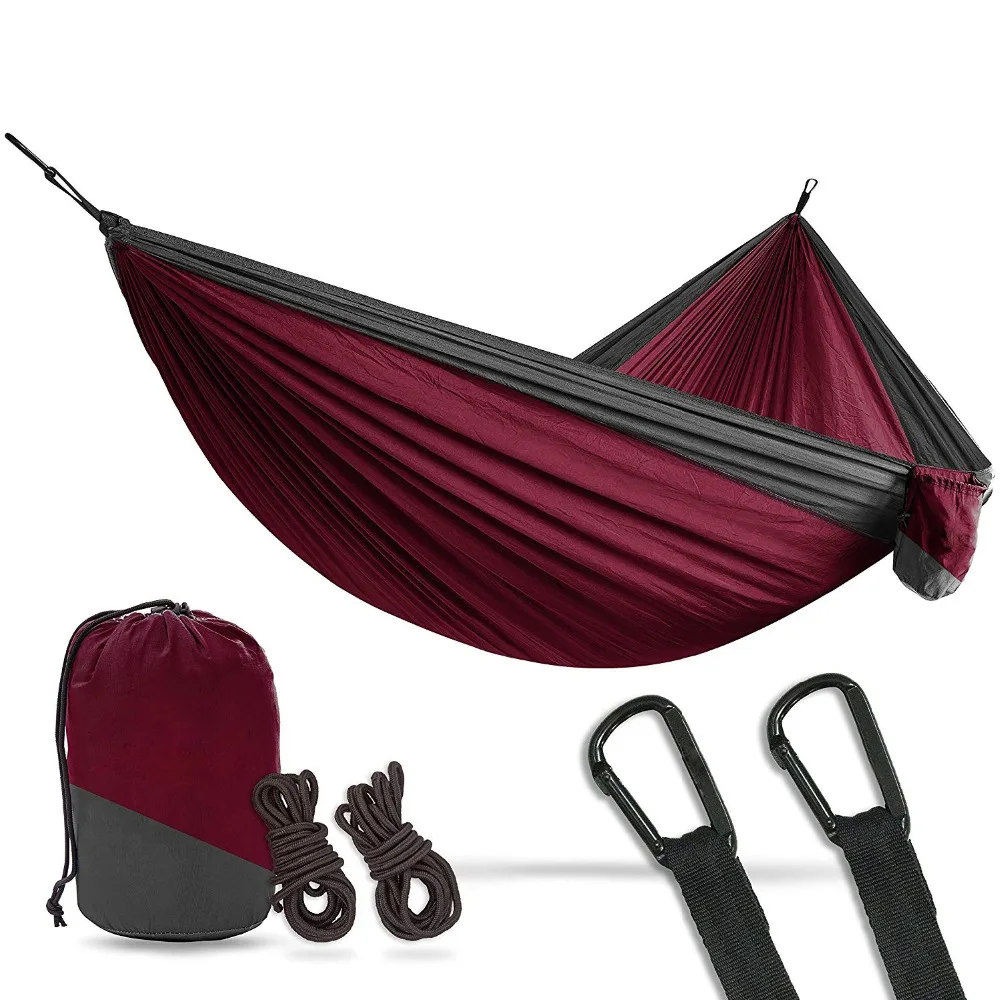 

2 Person Double Camping Hammock XL 10 Foot Nylon Portable Heavy Duty Holds 700lb for Sitting Hanging Big Crazy Promotion Sale