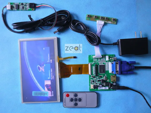 2PCS 7 INCH TFT LCD +TOUCH SCREEN+ HDMI VGA 2AV A/D driver Board 800*480 Resolution CAR PC Display Raspberry Pi 7inch lcd kit raspberry pi 7 inch lcd kit hdmi vga 2av hd lcd kit for car lcd screen vga head driven plate key remote control wiring