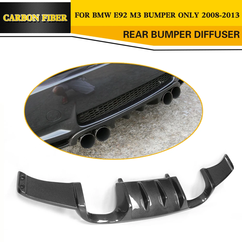 

carbon fiber Add On car rear bumper lip Spoiler diffuser for BMW E92 M3 Bumper 2008 - 2013 Convertible Two Style