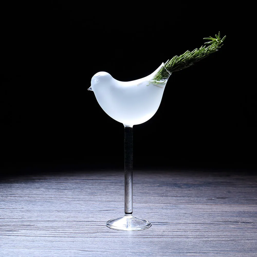 

4PCS The soul of the bar creative bird cocktail glass personality glass molecular smoked glass modeling bird glass LM5301054py