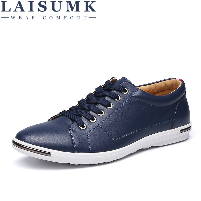 2021 LAISUMK Leather Men Casual Shoes Spring Breathable Soft Driving Men's Handmade Chaussure Homme Net Surface Loafers | Обувь