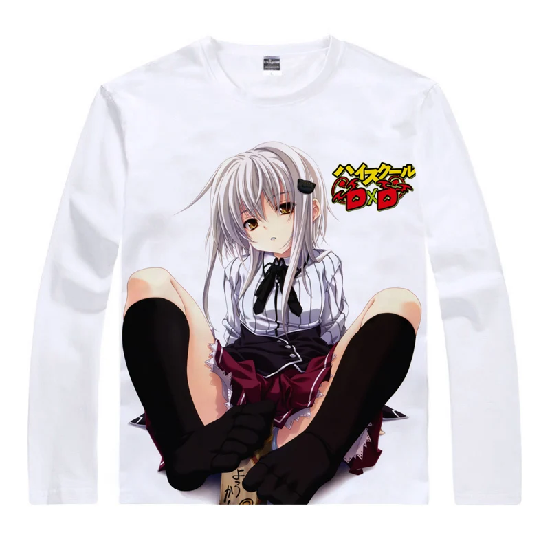 Coolprint аниме рубашка школа DXD BorN футболки мульти-стиль длинный рукав Xenovia Quarta Akeno Himejima Косплей Motivs рубашки - Цвет: Style 12