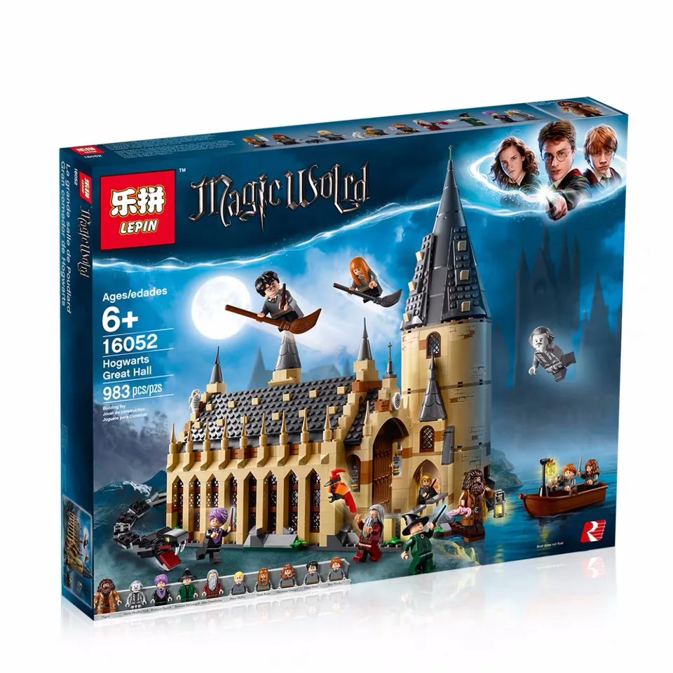 

LEPIN Movie Series Harri Potter series Hogwarts Great Hall Building Blocks Brick Toys Compatible Legoing 983pcs Freeshiping