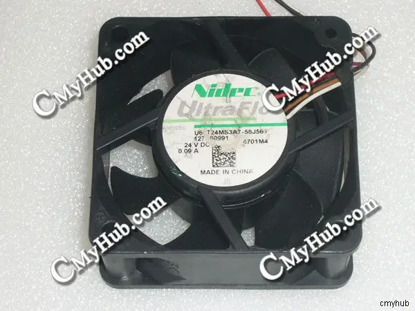 For Nidec U60T24MS3A7 58J561 127K60991 DC24V 0.09A 6025 6CM 60mm ...
