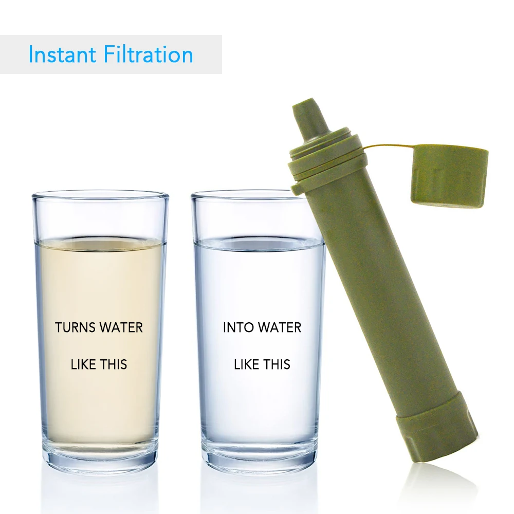 Outdoor Water Filter Straw Water Filtration System Water Purifier for Emergency Preparedness Camping Traveling Backpacking Outdoor Water Filter Straw Water Filtration System Water Purifier for Emergency Preparedness Camping Traveling Backpacking