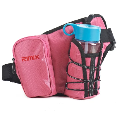 Спортивная Поясная Сумка многофункциональная спортивная поясная сумка с карманами для бутылки воды сумка для бега - Цвет: pink