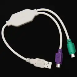 Новинка, 1 шт., Применение для портативных ПК клавиатура Мышь USB мужчина к PS2 женский кабель адаптер конвертер