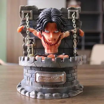 

16CM One Piece The Top War Portgas D Ace Prisoner scene Statue PVC 1/8 Zero Action Figure Model Collection Toys Gift