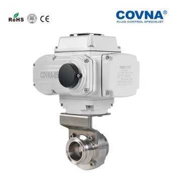 

25mm Sanitary Electric Butterfly Valve Clamp Connection SS304 Motorized Butterfly Valve