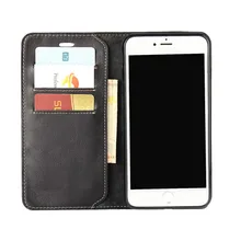 Первый Слой Коровьей Натуральной Кожи Чехол Для iphone 7 iphone7 Pluscase с 3 слот для карты real кожаный чехол + ТПУ мягкая кадр
