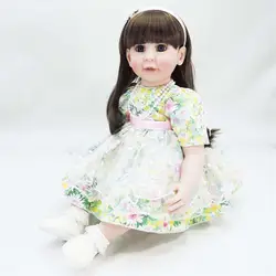 60 см силиконовая кукла реборн игрушки дюймов 24 дюймов виниловая принцесса малыш куклы Девочки подарок на день рождения Bebes Reborn realista