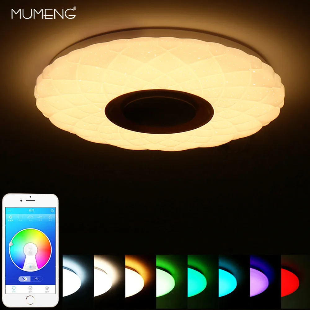 

LED Ceiling Light Music Bluetooth 36W 85-265V Dimmable Ceiling Lamp 3D RGB APP Remote Control Home Party Light
