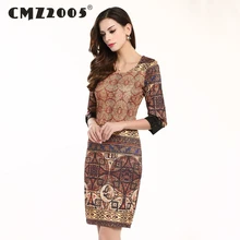 Hot Sale Women’s Apparel High-Quality Printing Half Sleeves Round Neck Fashion Retro trend Autumn Dress Personality Dresses 269