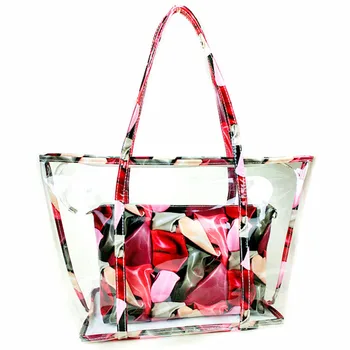 

2019 Women Outdoor Storage Handbag Beach Bag Waterproof Pvc Transparent Swimming Crossbody Bath Beach Wash Bag For Beach