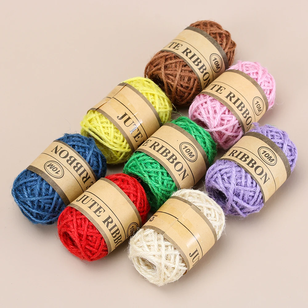

New 10 m Super Natural Jute Twine DIY Rope Cord Hemp Ropes String Rustic Packing String Wedding Home Textile Garment Decoration