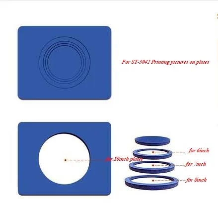 Wtsfwf Polegadas Polegadas Polegadas 10 Polegadas Placas 3d Almofada para Rótulos 3d Placa de Silicone Sublimação Braçadeira Parte de Impressão