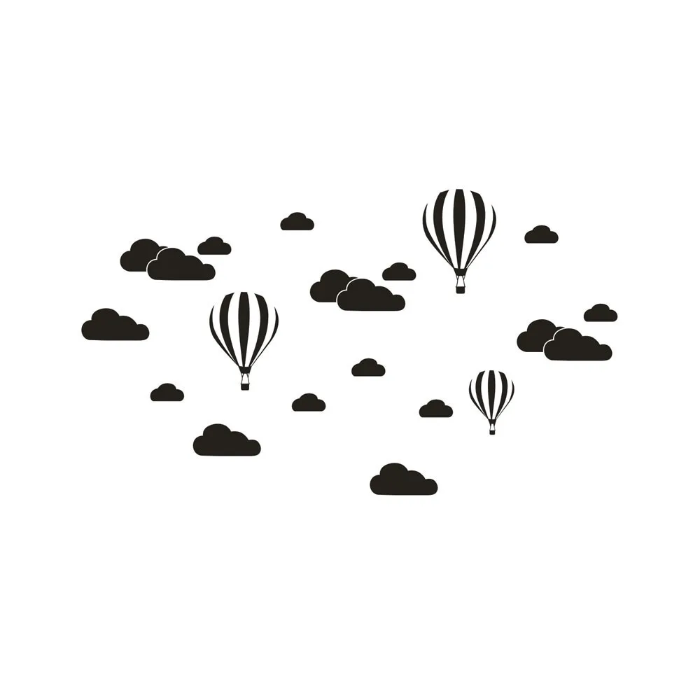 KAKUDER Big cloud воздушный шар DIY Настенная Наклейка для спальни гостиной детской