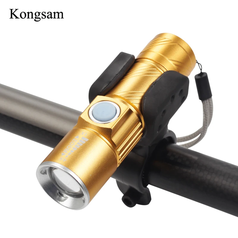 Cheap Rechargeable Bicycle Light XML T6 LED Light Waterproof Bike Front Lamp Cycling Zoomable Torch Flashlight Headlight Ultra-Bright 4