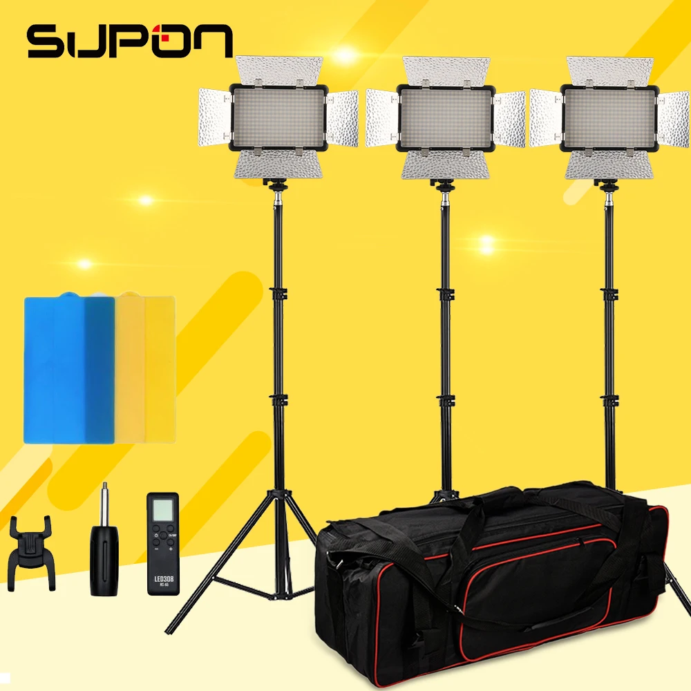 

NEW Godox LED308W C Y II White light 3300-5600K LED Video Light Lamp + Remote control for DV Camcorder Camera+ +AC Adapter kit