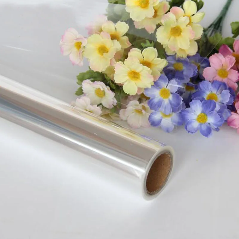 

1pcs/roll High Quality 70*150cm Cellophane 40 Miron Bopp Film Clear Color Transparent Plastic Gift Flower Packageing roll paper