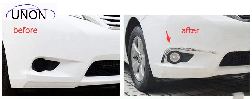 

For Toyota Sienna 2013 - 2017 ABS Front Fog Light Cover Trim 2 pcs / set