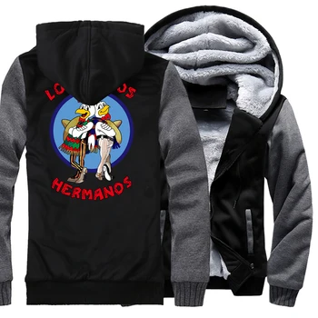 

LOS POLLOS Hermanos Breaking Bad Fashion Hoodies For Men 2018 Winter Fleece Thick Sweatshirt Harajuku Hip Hop Brand Hoody Kpop