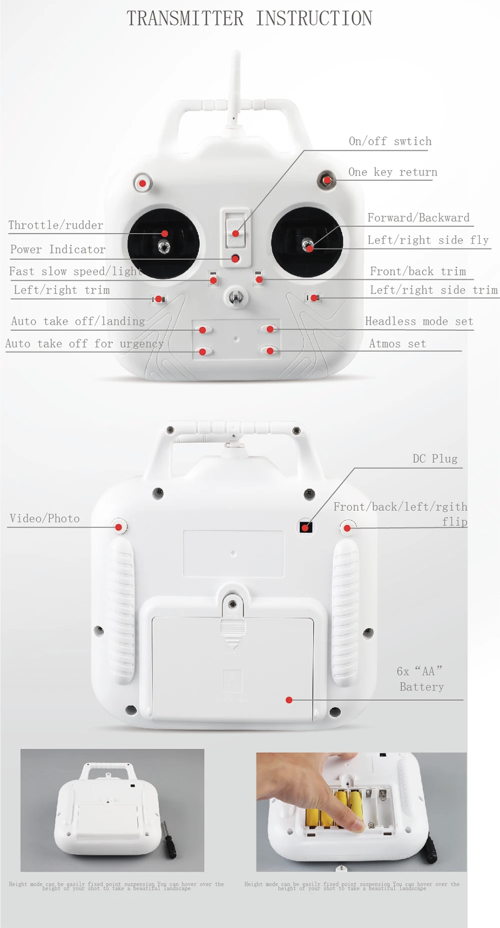 W606 Профессиональный RC большой Дрон RTF 2,4G 4CH 6Axis Gyro пульт дистанционного Управление Квадрокоптер с дистанционным управлением и светодиодный светильник/200-500 м Диапазон