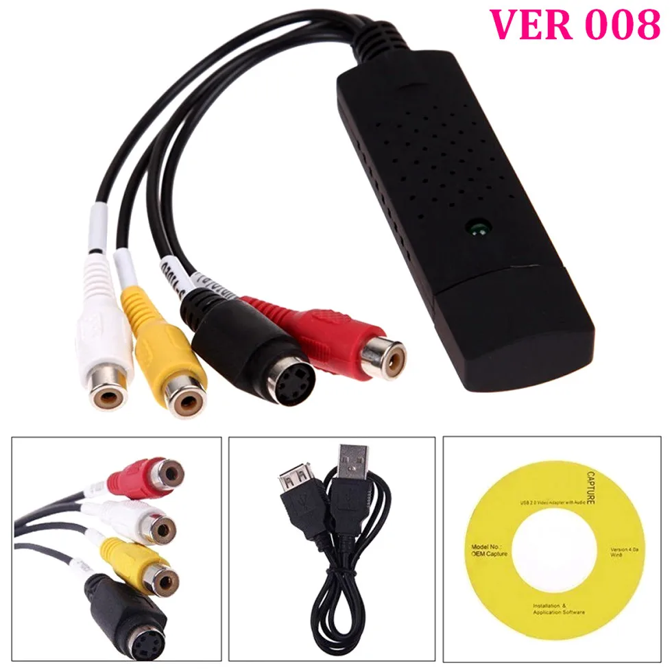 100set USB 2.0 DC60 Tv dvd to vhs Converter video Capture adapter card