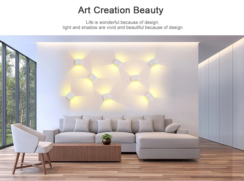 EeeToo Bedroom Wall Night Light Lamp 7W COB Chip LED Night Light Children Indoor Lighting AC 90-265V White Night Lamp for Home (5)