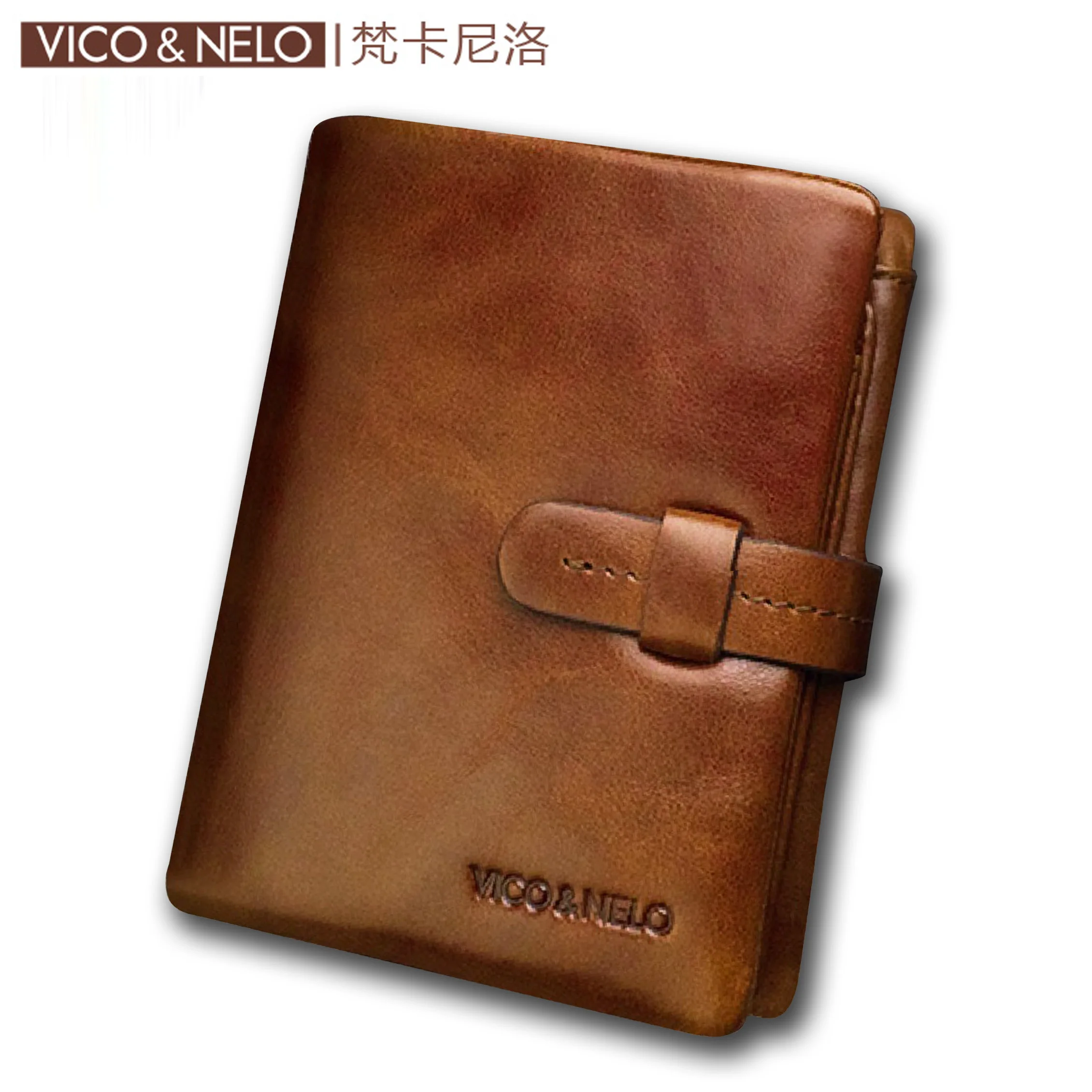 Hot sale Brand 100% Genuine Leather Wallet for men+designer Coffee Real Leather bifold purses ...