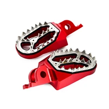 Motorcycle Billet MX Foot Pegs Rests Pedals For Honda CRF150R CR125R CR250R X L CRF450R X