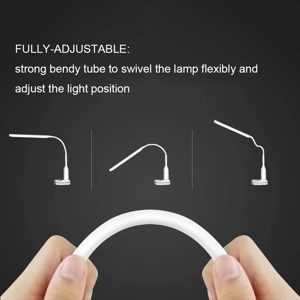 5W USB Eye Protect Clamp Clip Light Led Table Lamp Clip Desk lamp Modern Study Lamp Dimmable Bendable Touch Sensor Control Light