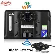 Udricare 7 inch GPS Navigation Android GPS DVR Camcorder 16GB Allwinner A33 Quad Core 4 CPUs Radar Detector Rear View Camera GPS