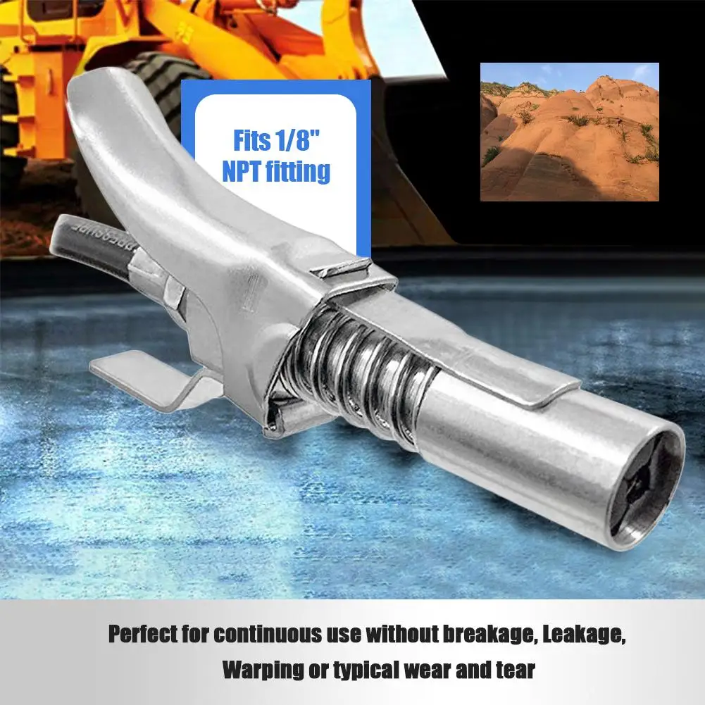 Профессиональные плоскогубцы с зажимом для смазки, высокое давление, двойная ручка, наполнение, подходит для всех смазочных пистолетов-1/8 дюймов, NPT фитинг