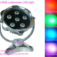 IP68, DMX compitable, высокая мощность 18 Вт открытый RGB Светодиодный точечный светильник, светодиодный светильник проектора, 24 В DC, DS-10-9-18W-RGB, 6X3 Вт RGB 3в1