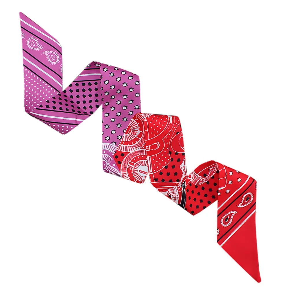 Fashion Ladies Ribbon Tied Handle Small Ribbon Scarf Women Hair Bags Handle Decoration Tie Multifunction Scarf bufanda mujer A9