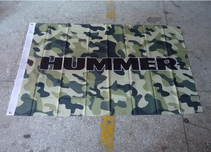 

hummer flag , can custom print file,90X150CM size,100% polyster,hummer banner