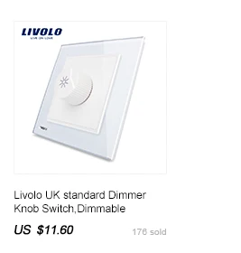 Livolo UK standard 4 банда беспроводной дистанционный сенсорный выключатель, AC 220-250 В, кристальная стеклянная панель, VL-C304R-61, без пульта дистанционного управления