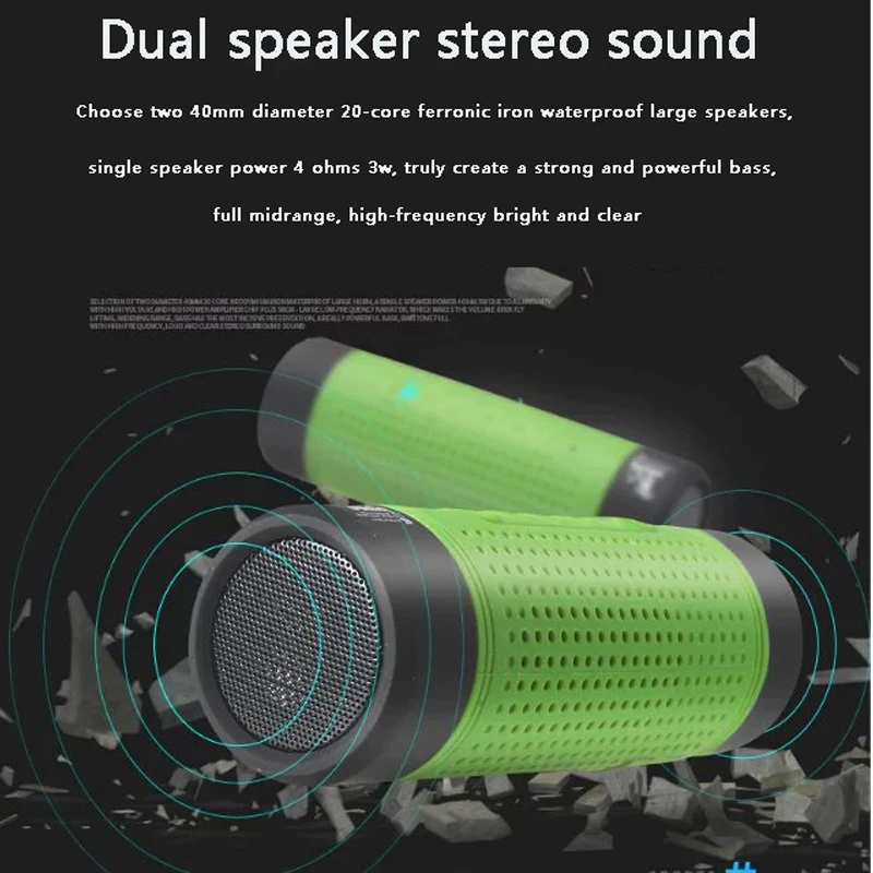 Новейший портативный динамик для велосипеда Bluetooth v4.0 FM радио tf карта внешний