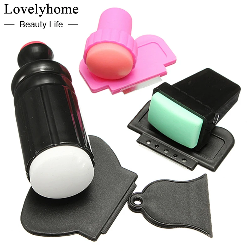 3 Sets Pro New Style Nail Art Stamping Stamp Tools Scraping Knife Set