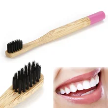 Y& W& F 1 шт. натуральная Экологически чистая бамбуковая зубная щетка Черная мягкая щетина деревянная ручка мягкие волосы уход за полостью рта для детей