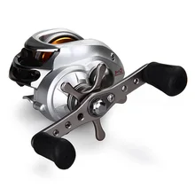 Горячая Распродажа высококачественная металлическая пластиковая приманка Baitcast 9+ 1BB подшипниковая Рыболовная катушка ручная Серебряная ручка