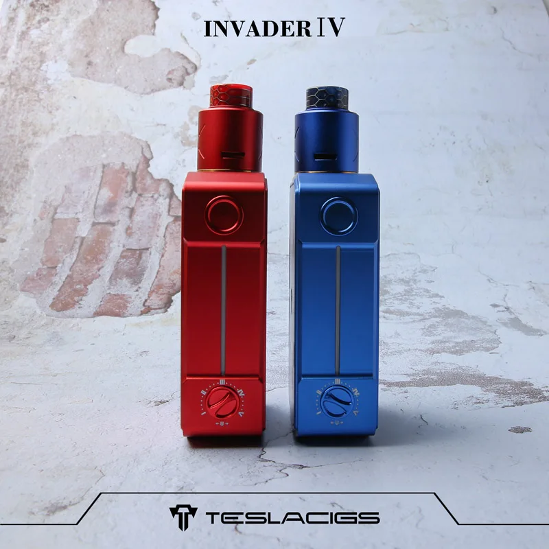 Оригинальный Tesla Invader IV 4 Teslacigs 280 Вт бокс мод с двойной катушкой RDA бак Vape