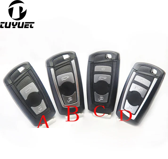 

New ! Smart Remote Key Shell for BMW 3 5 New 7 Series F Series X1 X3 X5 Replacement FOB Key Case Blanks +Smart key blade