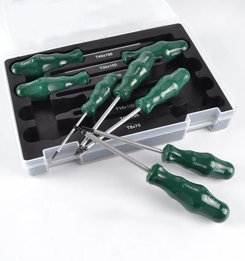 

8pcs pozidriv screwdriver set Hexagon socket type screwdriver set T series star type hexagonal pattern