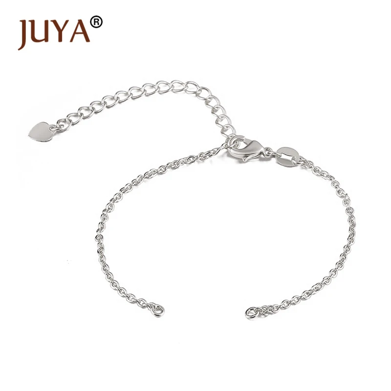 

JUYA Simple Bracelet Chain Copper Adjustable Lobster Clasp Link Chain for Bracelets Jewelry Making DIY Chains Accessories