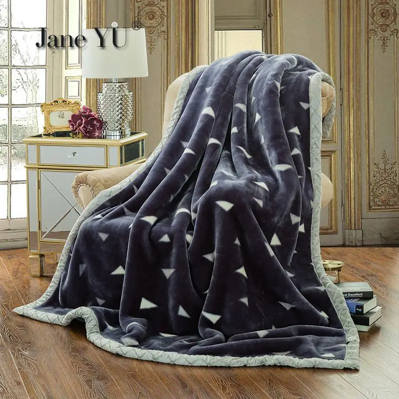 JaneYU Raschel Blanket Double Ply Raschel Blanket Long Hair Super Soft