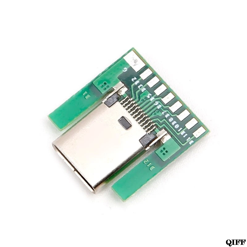 

USB 3.1 Type C Female Socket Connector Plug SMT Type With PC Board DIY 24pin Mar28