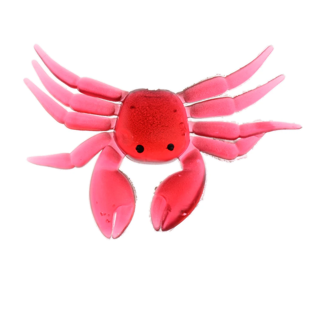 5 Pieces 3D Simulation Soft Crabs Fishing Bait Artificial Bait Superb Realistic Gliding Action Fishing Lures Hooks Tackle