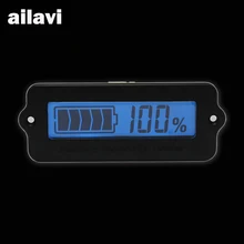 Профессиональный внешний-фиксированный 12 В 24 в 36 в 48 в ЖК-дисплей Автомобильный кислотный свинцовый литиевый аккумулятор тестер емкости синий процент дисплей